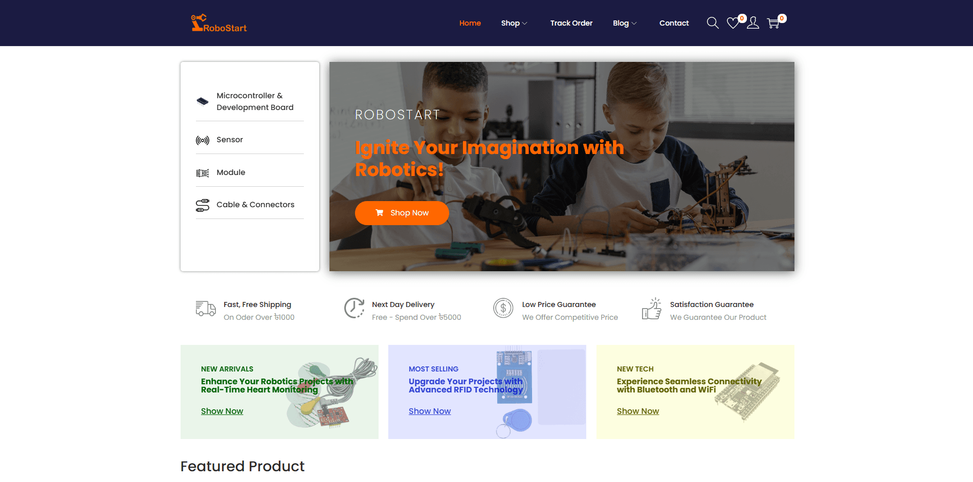 RoboStart E-Commerce screenshot