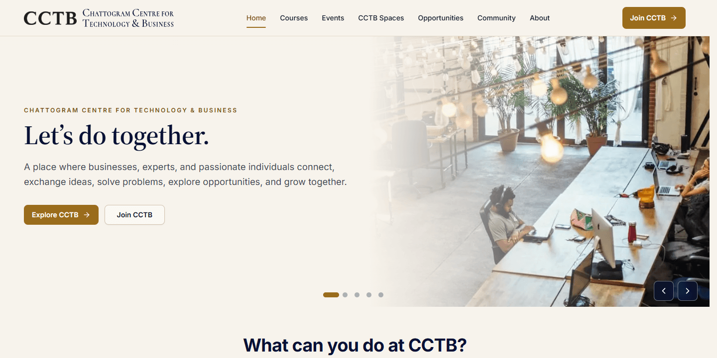 CCTB Platform screenshot